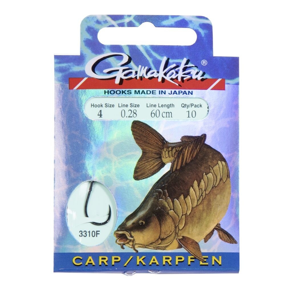Поводок Gamakatsu Booklet Carp 3310F 60 см  0,28 мм  10 шт №4  140126-004-028 — характеристики,  особенности конструкции