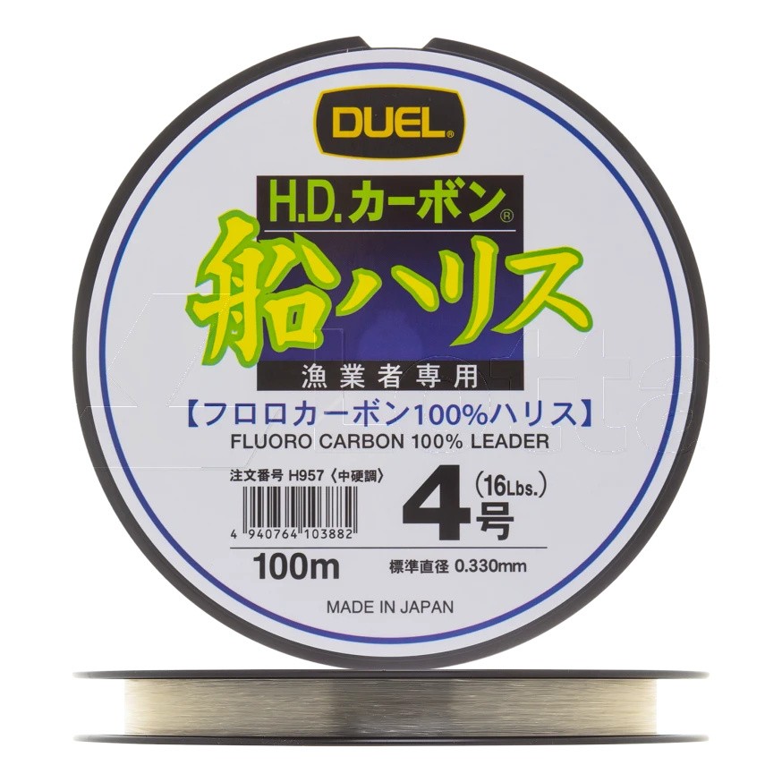 Флюорокарбон Duel H.D. Carbon Fune Leader Fluorocarbon 100% 100 м 0,33 мм    H957 — характеристики,  особенности конструкции