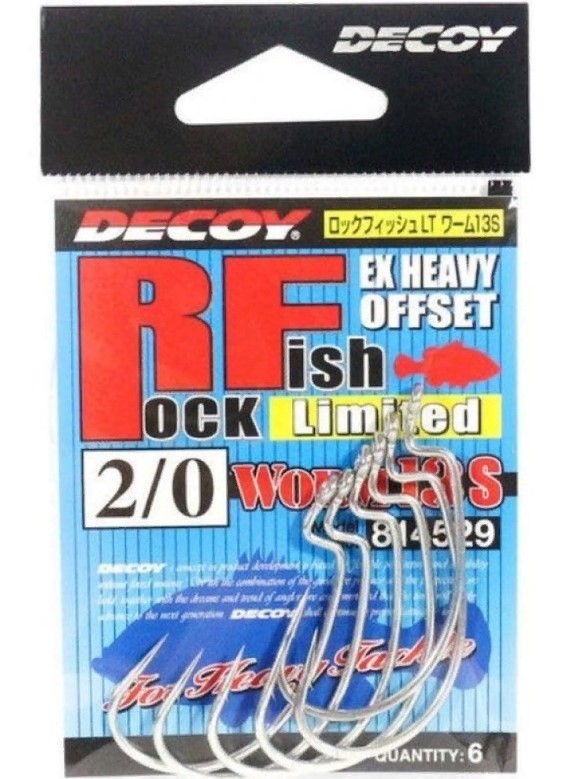 Крючок Офсетный Decoy Rock Fish Limited Worm 13S №3/0 5 шт — крупный план
	                                    1