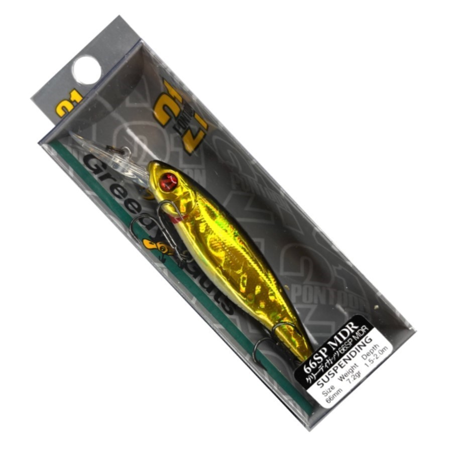 Воблер Pontoon 21 Greedy Guts 66SP-MDR 402 CB Crash HG Black&Gold 7,2 гр   P21-GGT-66SP-MDR-402 — крупный план
	                                    2