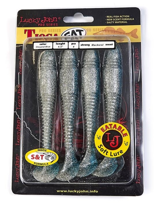 Силиконовая приманка Lucky John Tioga Fat 4.5in 115 мм 4 шт T05 Pro Series  140147-T05 — крупный план
	                                    2