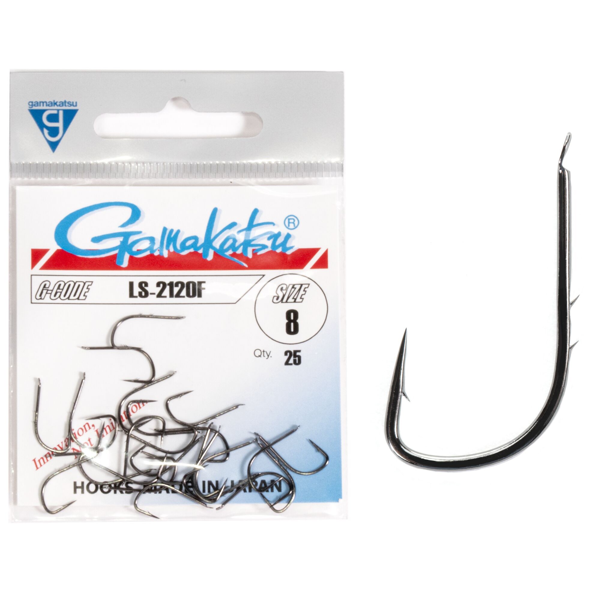 Крючок Одинарный Gamakatsu LS-2120F Hooks Black №8 25 шт    146709-008 — характеристики,
	                                    особенности конструкции