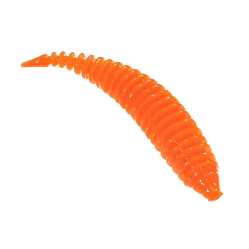 Силиконовая приманка ZUB Maggot Slim 40 мм 12 шт 201 оранжевый   LVQ031 — крупный план
	                                    1