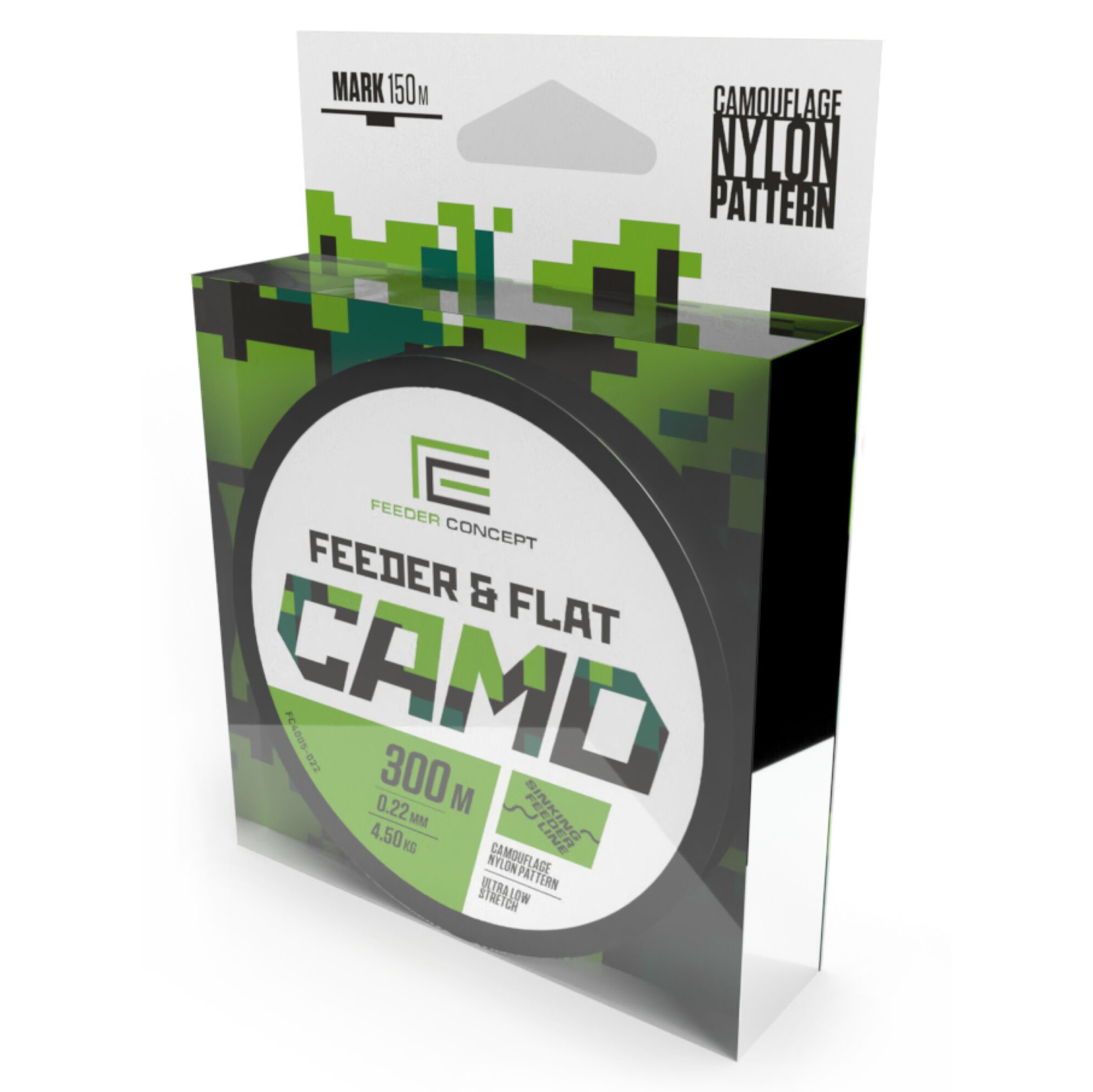 Леска монофильная Feeder Concept Feeder&Flat Camo 300 м 0,22 мм Camo   FC4005-022 — крупный план
	                                    3