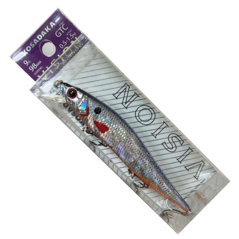 Воблер Kosadaka Vision Minnow XS 98SP GTC 9 гр   VismXs98SP-GTC — крупный план
	                                    2