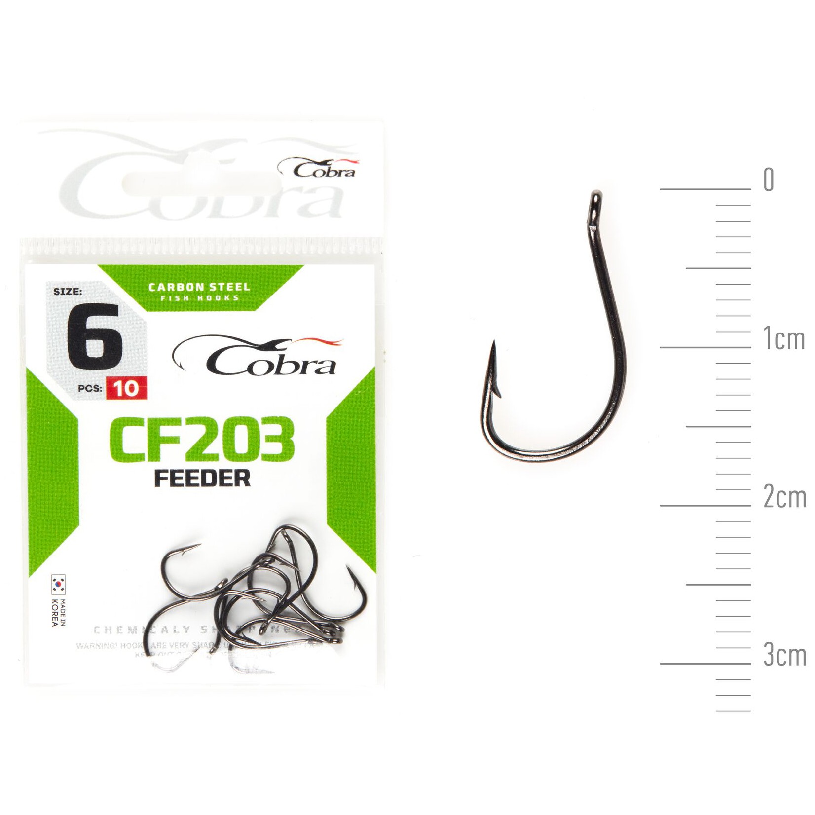 Крючок Одинарный Cobra Feeder Specialist CF203 №6 10 шт    CF203-006 — характеристики,
	                                    особенности конструкции