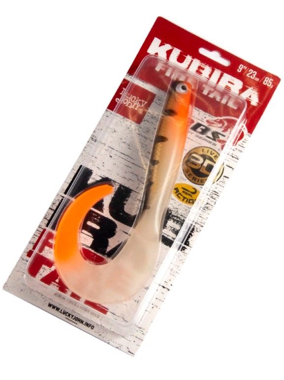 Силиконовая приманка Lucky John Kubira Fire Tail 9.0in 230 мм 1 шт PG36 3D BBS Series  140437-PG36 — крупный план
	                                    2