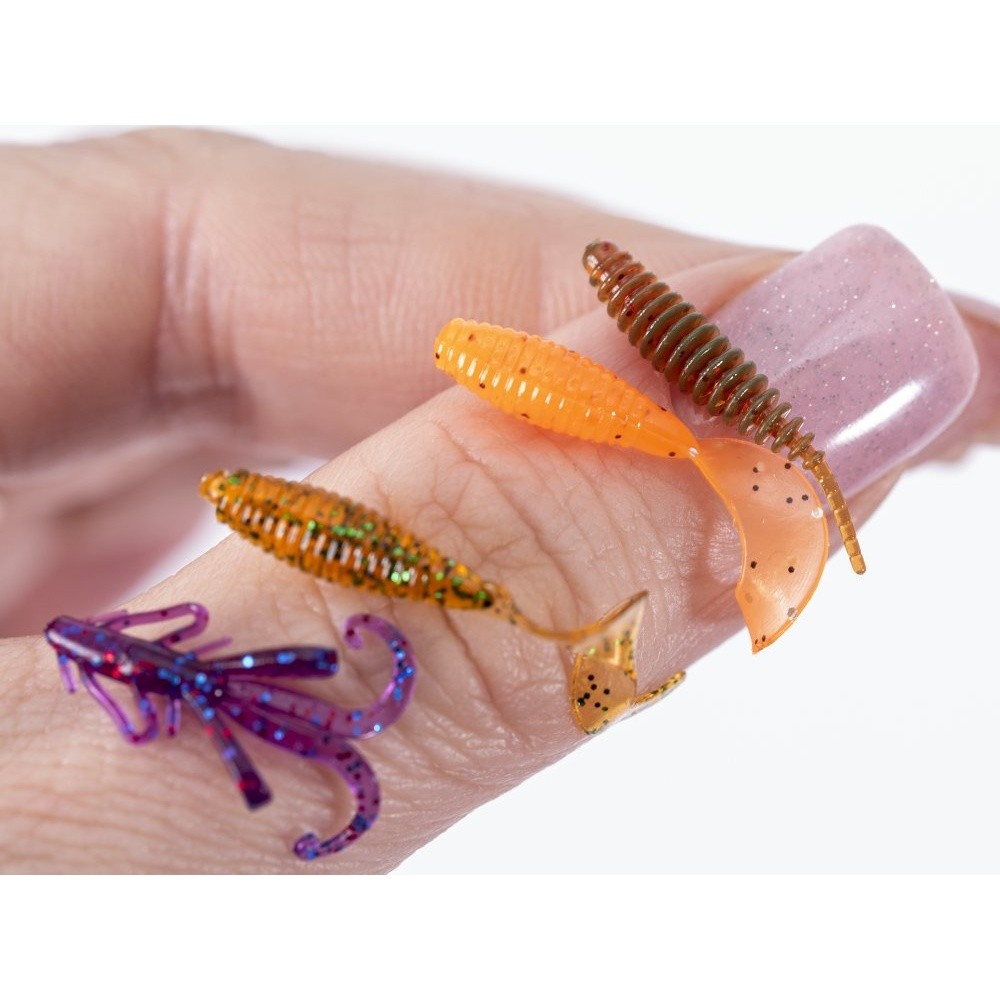 Силиконовая приманка Lucky John Perch Snack Pack 25 мм 70 шт 02 Set Pro Series  LJMG-002SET — крупный план
	                                    2