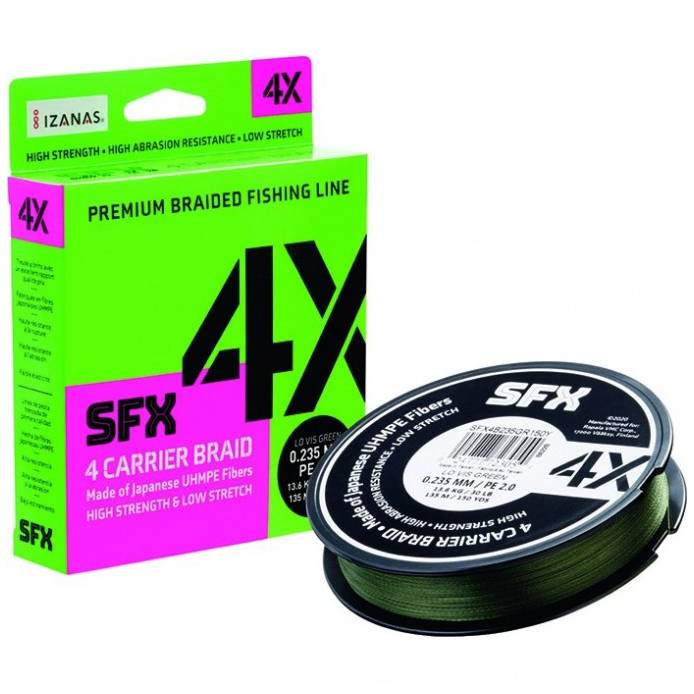 Плетеный шнур Sufix SFX 4X 300 м  PE # 4 Разноцветная 0,33 мм   SFX4B330M300 — характеристики,
	                                    особенности конструкции