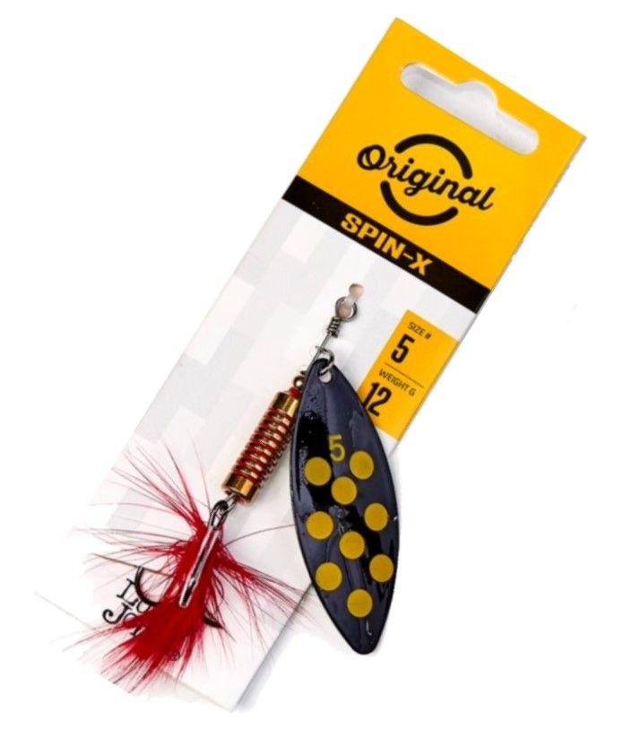 Вращающаяся Блесна Lucky John Spin-X Long №5 12 гр BF   LJSL05-BF — крупный план
	                                    1