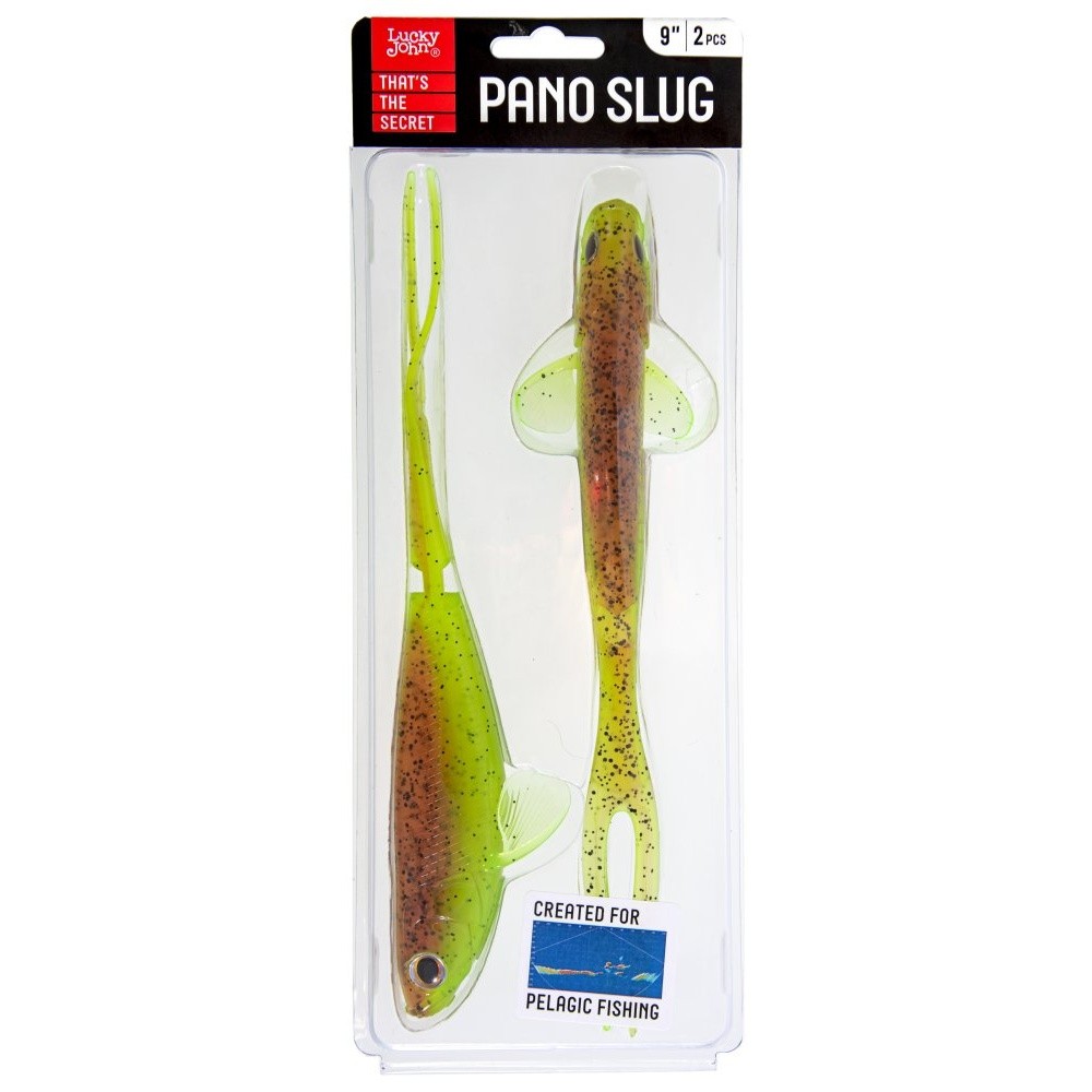 Силиконовая приманка Lucky John Pano Slug 9.0in 228 мм 2 шт Z15 3D Series  140444-Z15 — крупный план
	                                    2