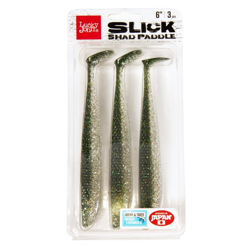 Силиконовая приманка Lucky John Slick Shad Paddle 6.0in 152 мм 3 шт Z11 3D Series  140442-Z11 — крупный план
	                                    2