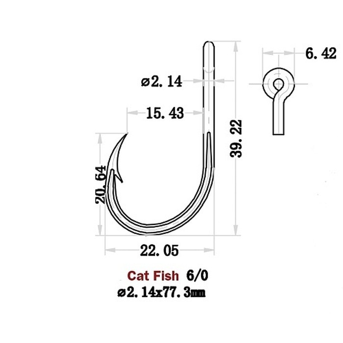 Крючок Одинарный Saikyo Cat Fish FT №6/0 10 шт BN   SORCFTBN6/0-10 — характеристики,  особенности конструкции