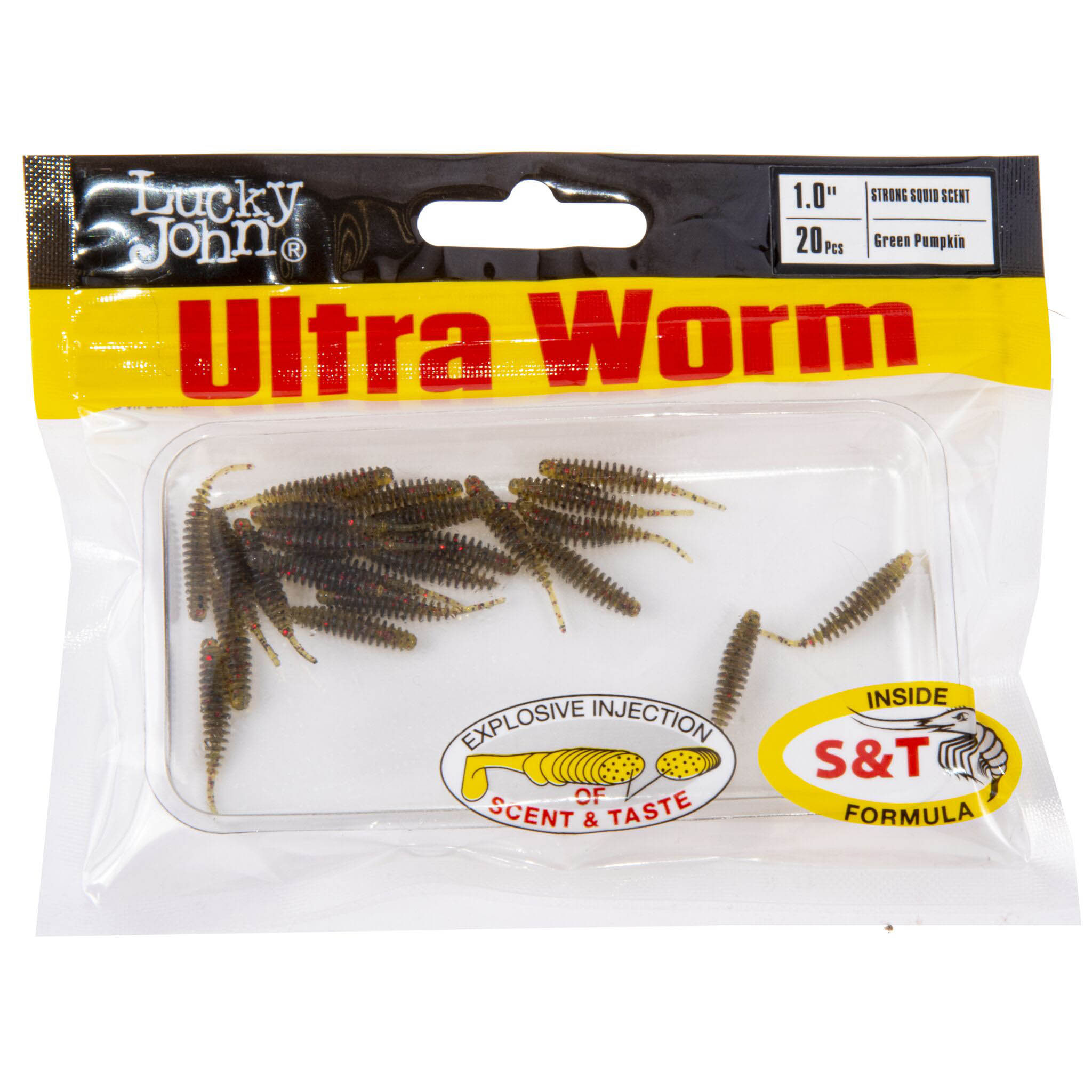 Силиконовая приманка Lucky John Ultraworm 1,0in 25 мм 20 шт PA03 Pro Series  140197-PA03 — крупный план
	                                    2