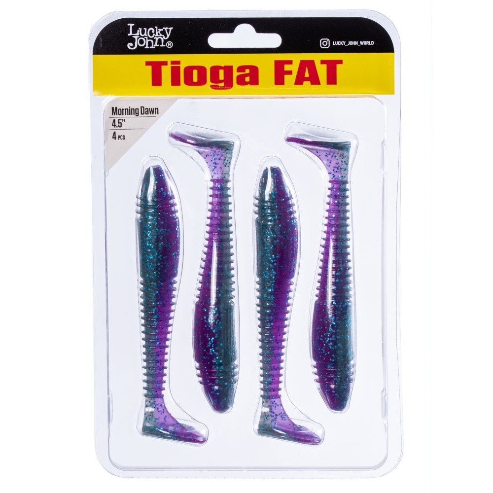 Силиконовая приманка Lucky John Tioga Fat 4.5in 114 мм 4 шт T91 Pro Series  140147-T91 — крупный план
	                                    2