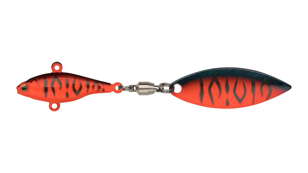 Тейл-спиннер Strike Pro Micro Whaker 43 28 гр 106 мм Red Devil Pearl   JG-001B#A207 — характеристики,
	                                    особенности конструкции