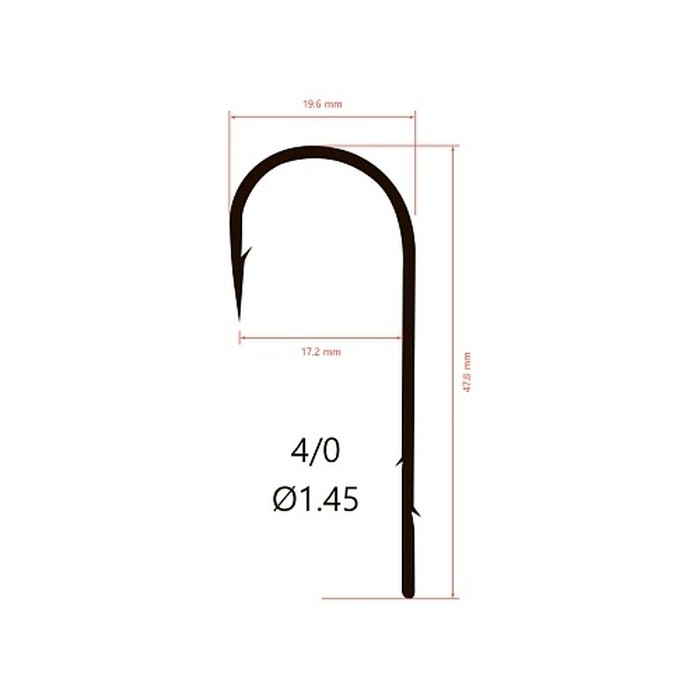 Крючок Одинарный Saikyo BS-2313 №4/0 10 шт BN   BS-2313BN4/0-10 — крупный план
	                                    2