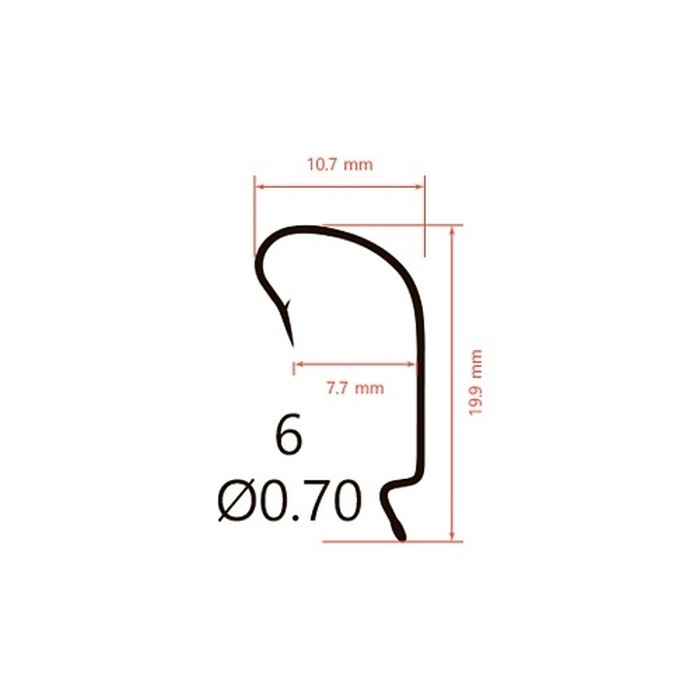 Крючок Офсетный Saikyo BS-3312 №6 10 шт BN   BS-3312BN6-10 — крупный план
	                                    2