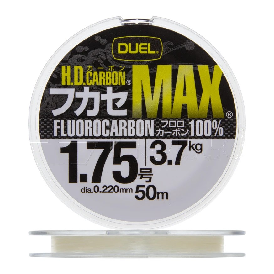 Флюорокарбон Duel H.D. Carbon Max Fluorocarbon 100% 50 м 0,22 мм    H3322 — характеристики,  особенности конструкции