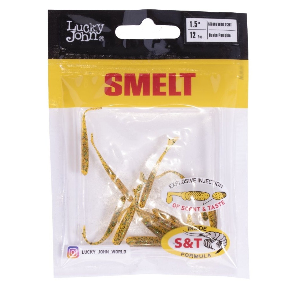 Силиконовая приманка Lucky John Smelt 1.5in 38 мм 12 шт PA19 Pro Series  140225-PA19 — крупный план
	                                    2