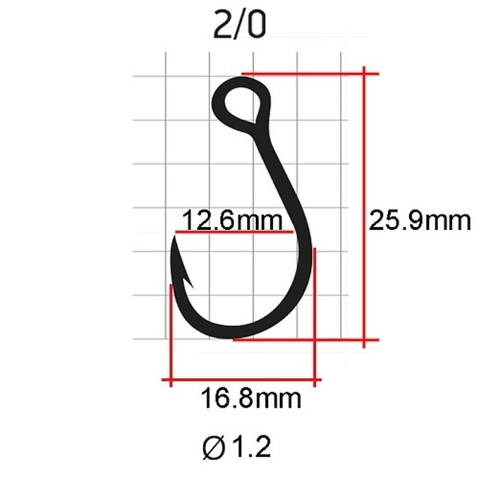 Крючок Одинарный Saikyo SS075 In-line Eye №2/0 5 шт BN   SS075-BN2/0-5 — крупный план
	                                    2