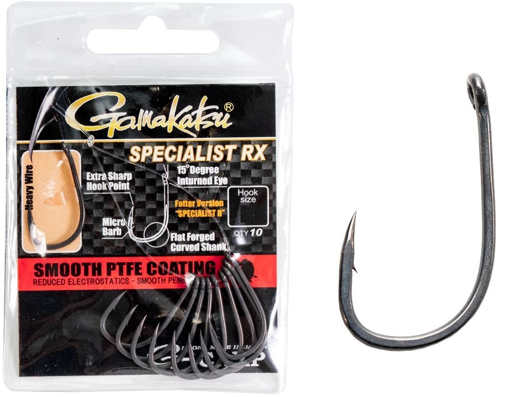 Крючок Одинарный Gamakatsu G-Carp Specialist Rx Hooks №8 10 шт    185033-008 — крупный план
	                                    1