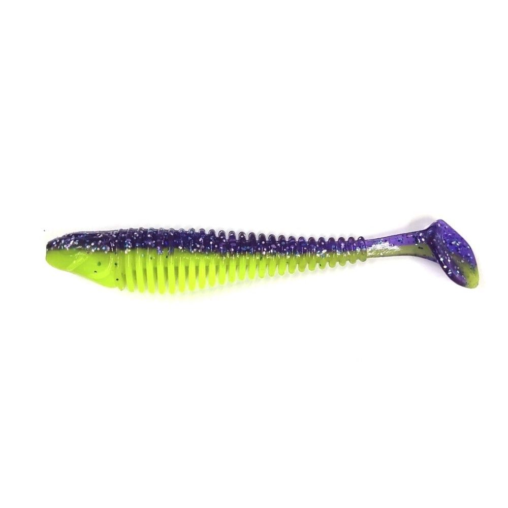 Силиконовая приманка Fishing Style Checkmate 3.5 88 мм 6 шт 036 Violet Lime   Ch3,5-036 — характеристики,  особенности конструкции