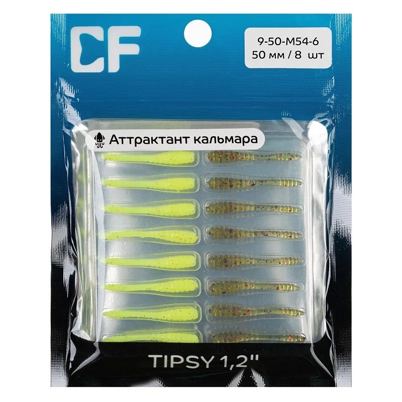 Силиконовая приманка CF Tipsy 1.2 30 мм 16 шт 6/68   69-30-6/68-6 — крупный план
	                                    1