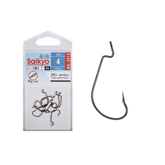 Крючок Офсетный Saikyo BS-3312 №4 10 шт BN   BS-3312BN4-10 — характеристики,  особенности конструкции