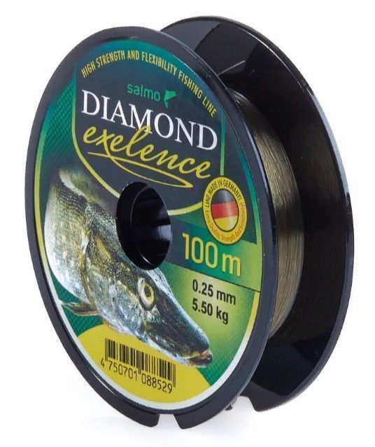 Леска монофильная Salmo Diamond Exelence 100 м 0,25 мм    4027-025 — характеристики,
	                                    особенности конструкции