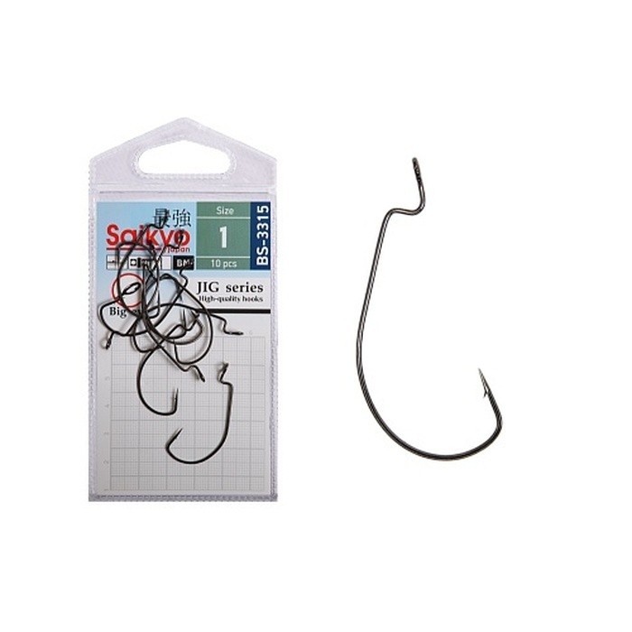 Крючок Офсетный Saikyo BS-3315 №1 10 шт BN   BS-3315BN1-10 — характеристики,  особенности конструкции