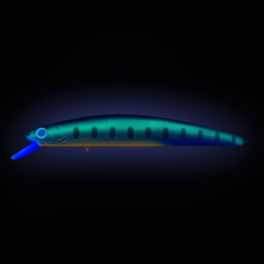 Воблер Strike Pro Montero 110SP A150-713 UV Blue Silver OB 13,6 гр   EG-190C-SP#A150-713 — крупный план
	                                    1