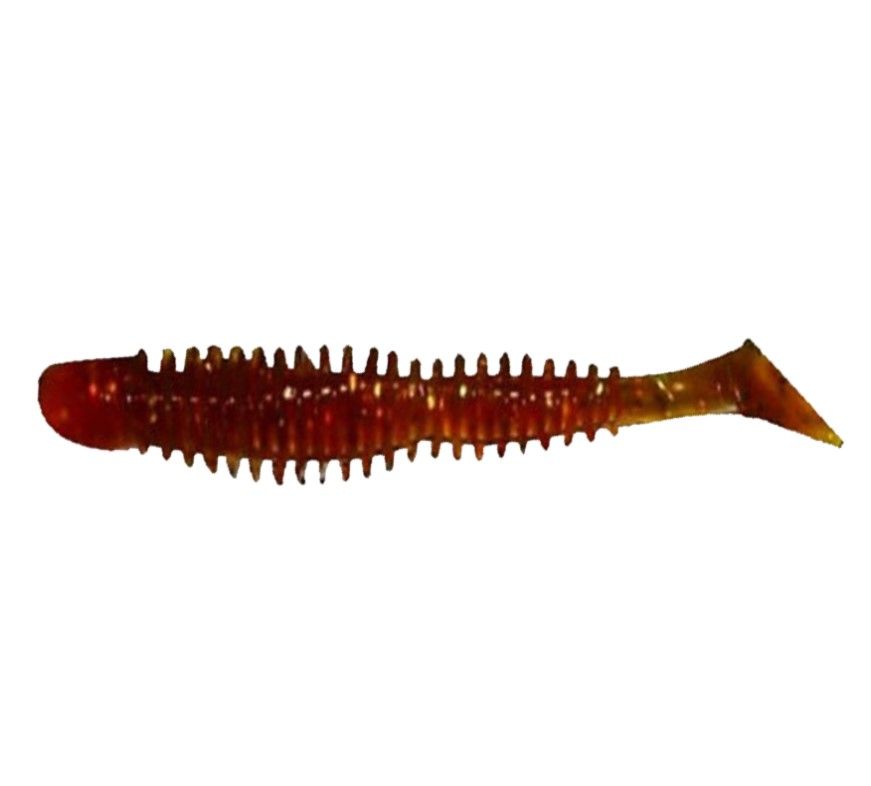 Силиконовая приманка Reins Bubbling Shad 3 76 мм 8 шт 430-Motor Oil Gold FLK   BS3-430 — характеристики,
	                                    особенности конструкции