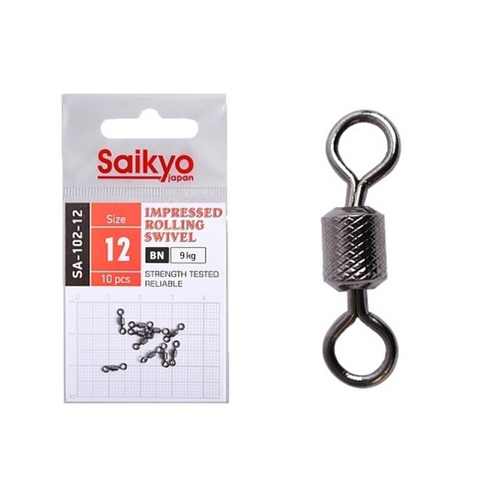 Вертлюг Saikyo SA-102 №12 10 шт BN   SA-102-12 — характеристики,  особенности конструкции