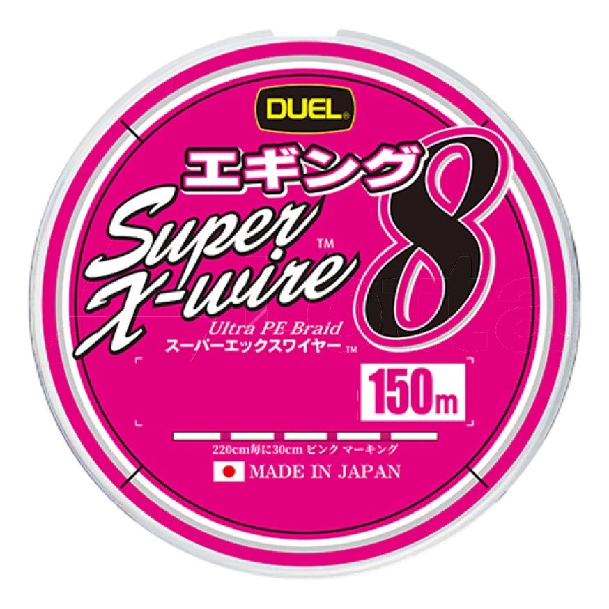 Плетеный шнур Duel PE Super X-Wire 8 Eging 200 м  PE # 0,4 White Orange Marking 0,11 мм   H4631-WPM — характеристики,  особенности конструкции