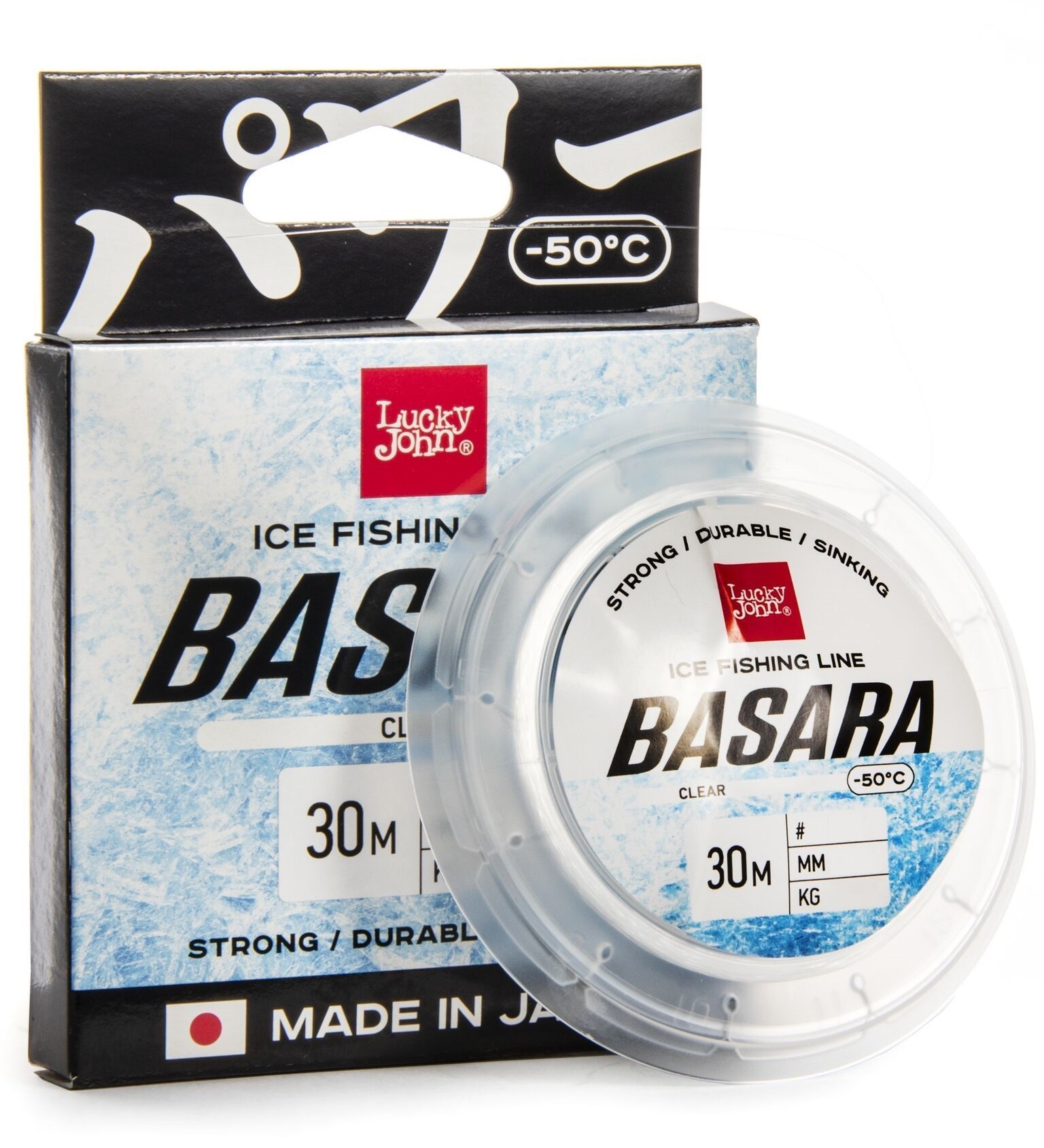 Леска монофильная Lucky John Basara 30 м 0,16 мм Clear   LJ4003-016 — крупный план
	                                    1