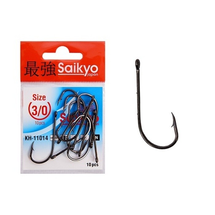 Крючок Одинарный Saikyo KH-11014 Bait Holder №3/0 10 шт BN   KH-11014BN3/0-10 — характеристики,  особенности конструкции