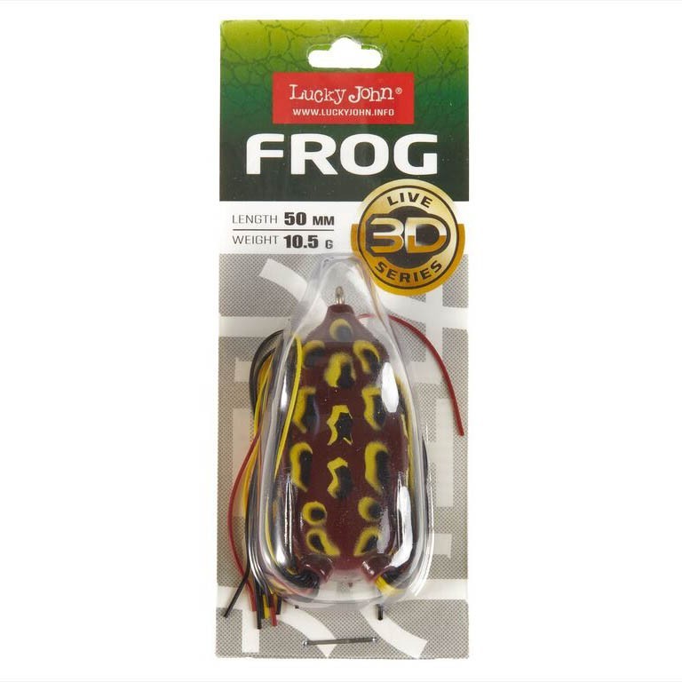 Силиконовая приманка Lucky John Frog 2.0in 50 мм 1 шт 005 3D Series  140400-005 — крупный план
	                                    2