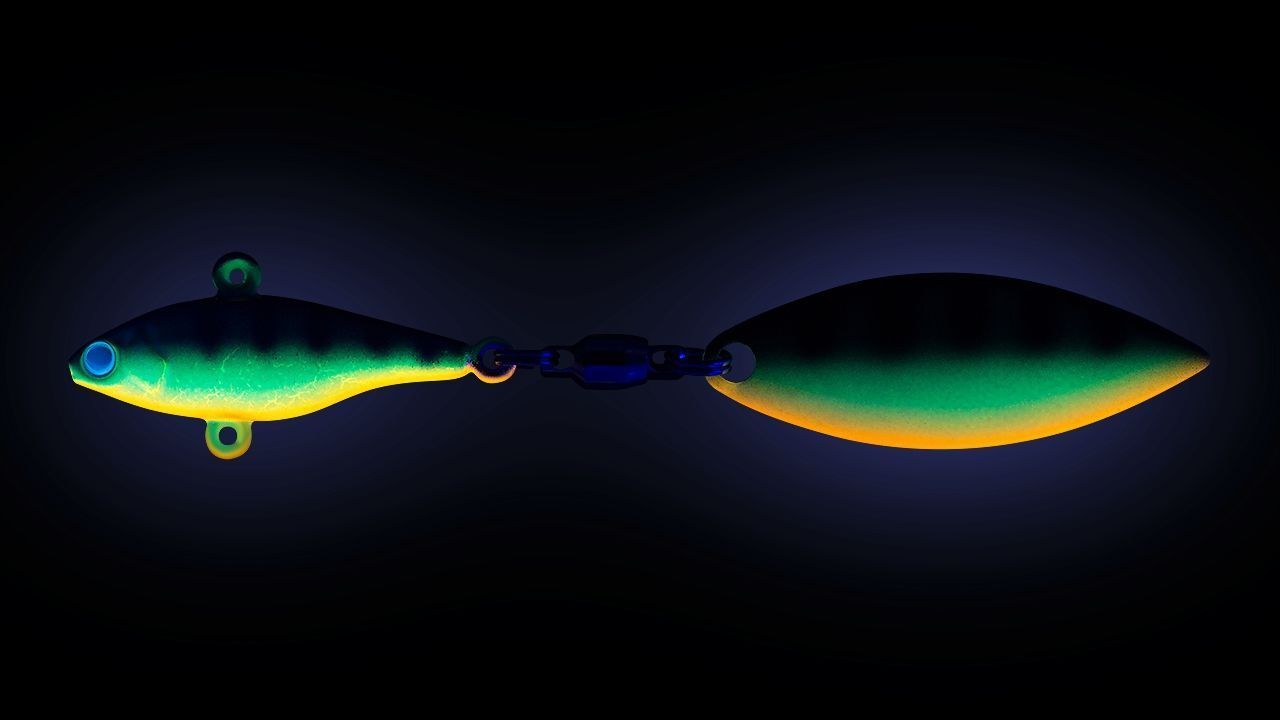 Тейл-спиннер Strike Pro Micro Whaker 30 11,4 гр 88 мм Natural Perch   JG-001A#A45E — крупный план
	                                    1