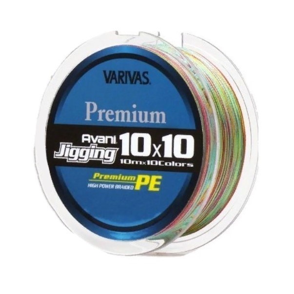 Плетеный шнур Varivas Avani Jigging Premium PE X4 200 м  PE # 1 Multicolor 10x10 0,165 мм — характеристики,
	                                    особенности конструкции