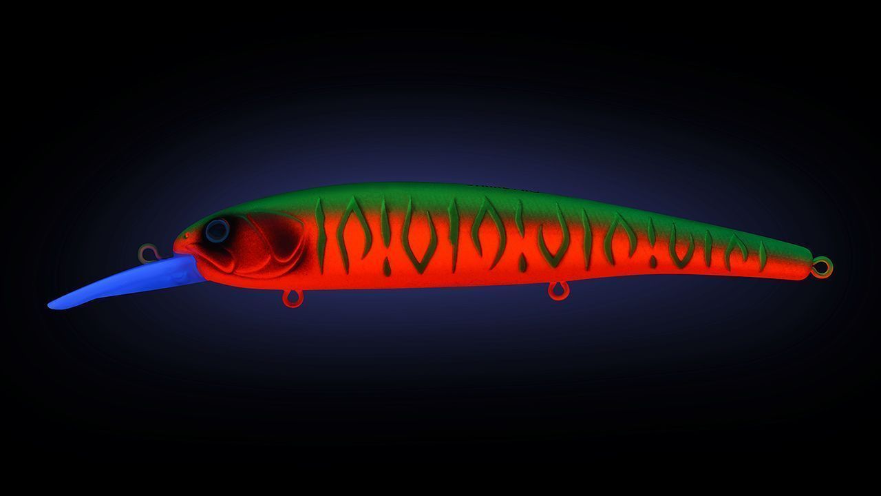 Воблер Strike Pro Hooligan Shallow 120SP A230S Watermelon Mat Tiger 20,1 гр   EG-220SP#A230S — крупный план
	                                    1