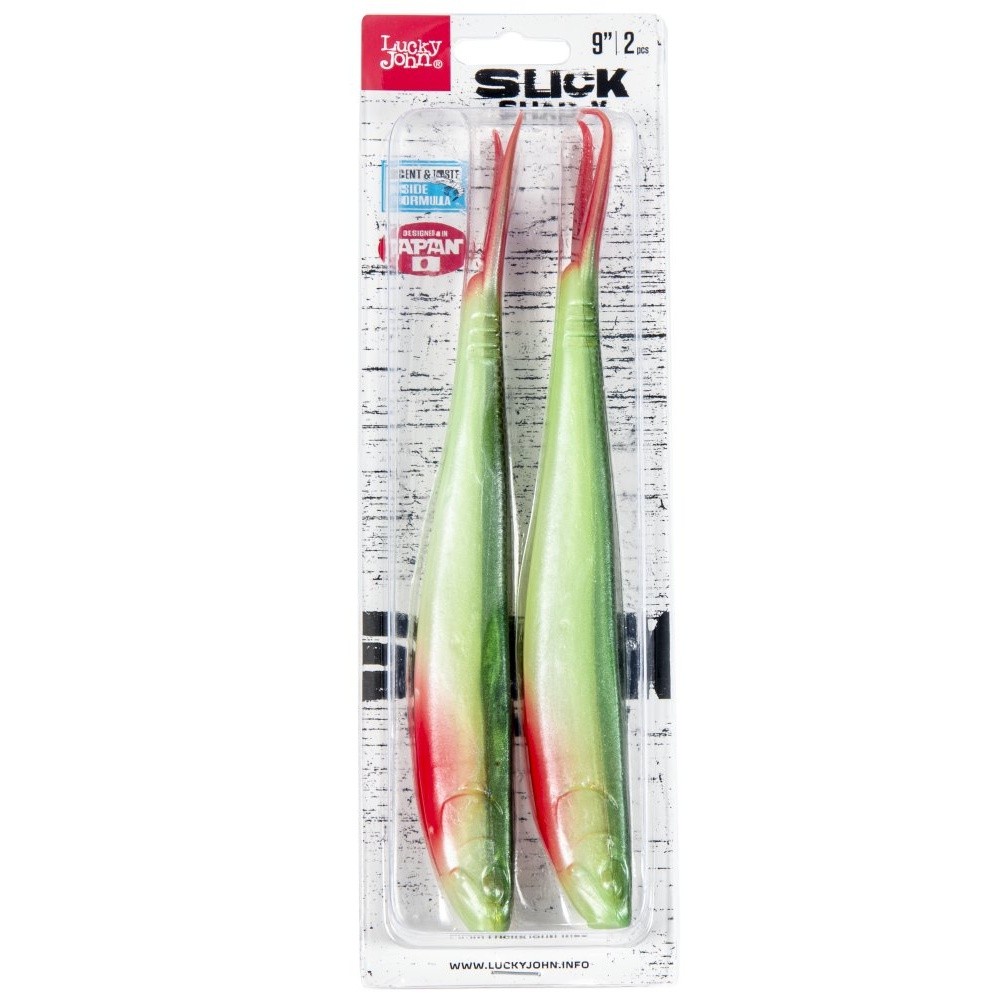 Силиконовая приманка Lucky John Slick Shad-V 9.0in 229 мм 2 шт Z23 3D Series  140425-Z23 — крупный план
	                                    2