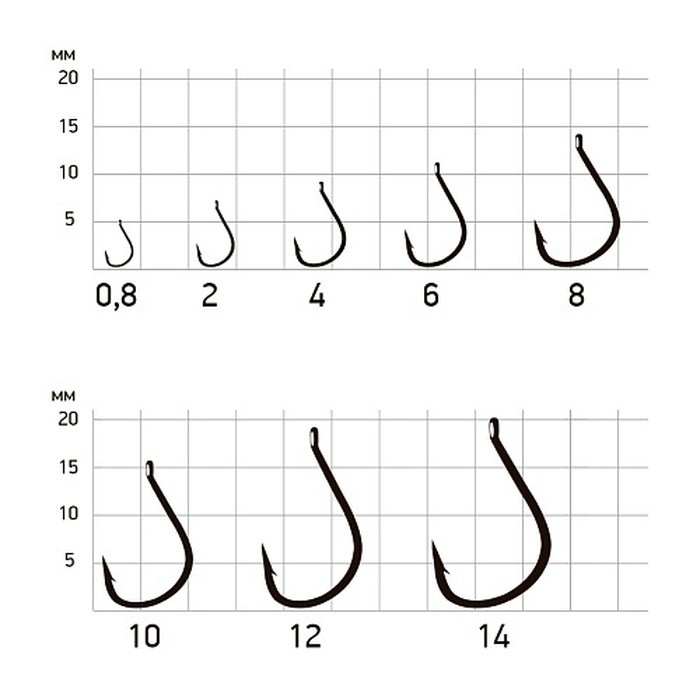 Крючок Одинарный Saikyo KH-10003 Tanago №12 10 шт BN   KH-10003BN12-10 — крупный план
	                                    1
