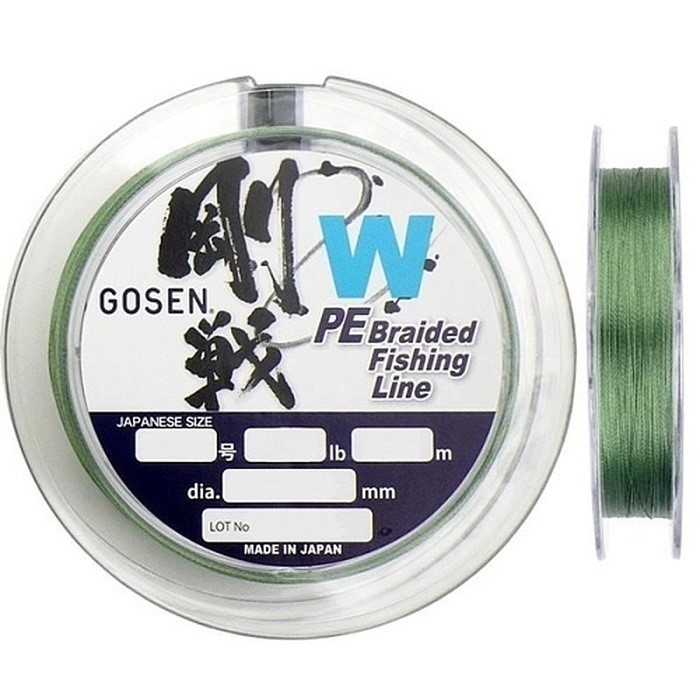 Плетеный шнур Gosen W4 Braid 150 м  PE # 2,5 Moss Green 0,27 мм   WN150G25 — крупный план
	                                    1