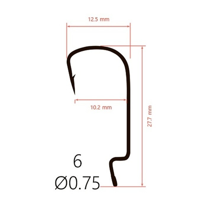 Крючок Офсетный Saikyo BS-3324 №6 10 шт BN   BS-3324BN6-10 — крупный план
	                                    2