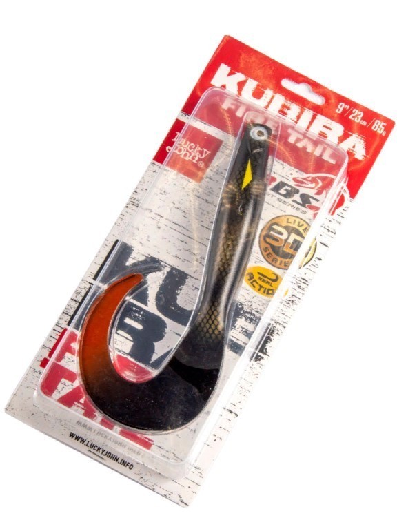 Силиконовая приманка Lucky John Kubira Fire Tail 9.0in 230 мм 1 шт PG38 3D BBS Series  140437-PG38 — крупный план
	                                    2