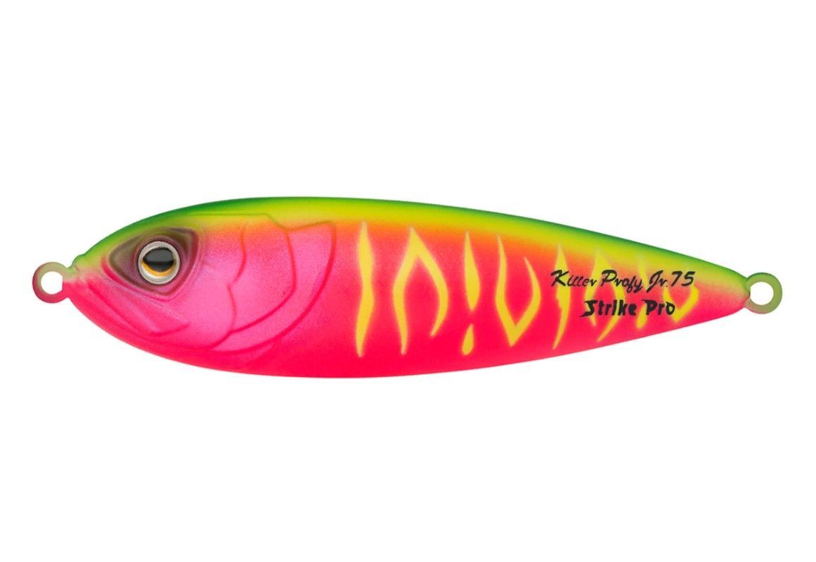 Колеблющаяся Блесна Strike Pro Killer Profy 75 13 гр 75 мм A230S Watermelon Mat Tiger   PST-02#A230S-A230S — характеристики,  особенности конструкции