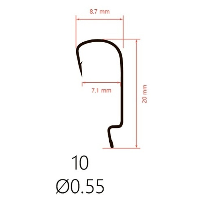 Крючок Офсетный Saikyo BS-3324 №10 10 шт BN   BS-3324BN10-10 — крупный план
	                                    2