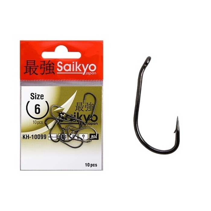 Крючок Одинарный Saikyo KH-10099 Special Carp №6 10 шт BN   KH-10099BN6-10 — характеристики,  особенности конструкции