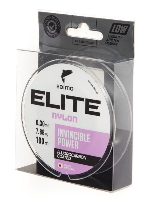 Леска монофильная Salmo Elite Fluoro Coated Nylon 100 м 0,3 мм    4118-030 — крупный план
	                                    1